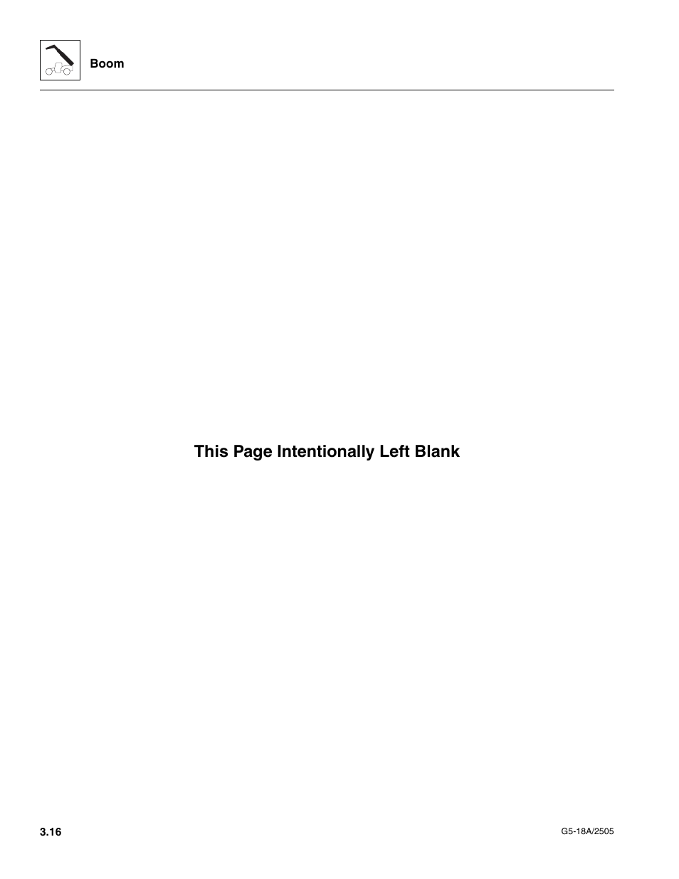 This page intentionally left blank | JLG G5-18A Service Manual User Manual | Page 36 / 128