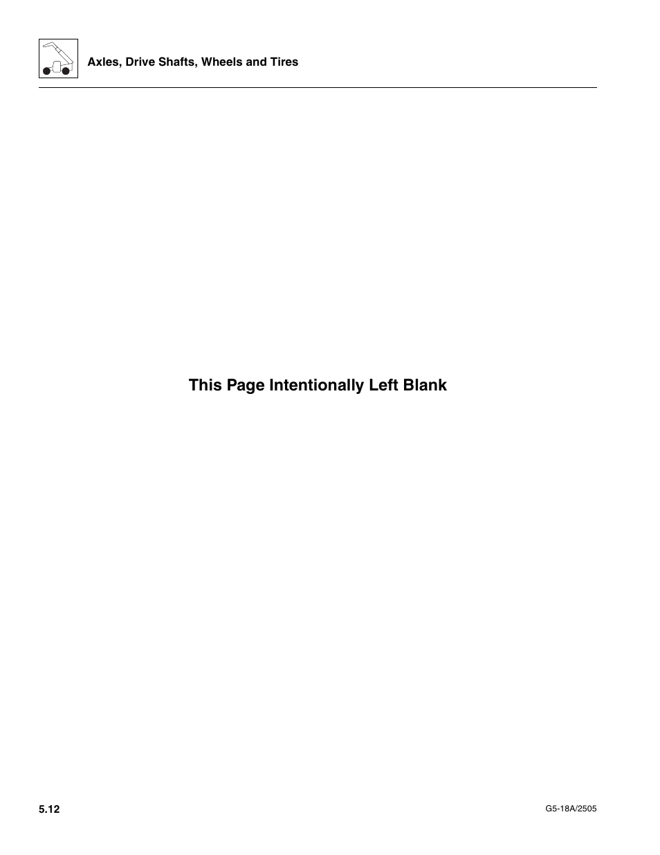 This page intentionally left blank | JLG G5-18A Service Manual User Manual | Page 58 / 128