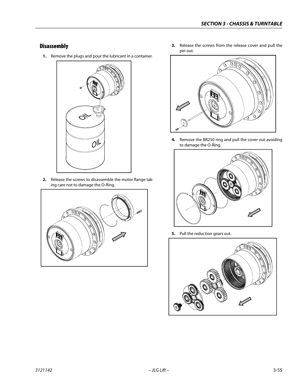 Disassembly, Disassembly -55 | JLG 1350SJP Service Manual User Manual | Page 101 / 554