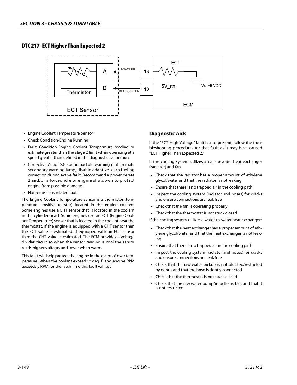 Dtc 217- ect higher than expected 2, Dtc 217- ect higher than expected 2 -148 | JLG 1350SJP Service Manual User Manual | Page 194 / 554
