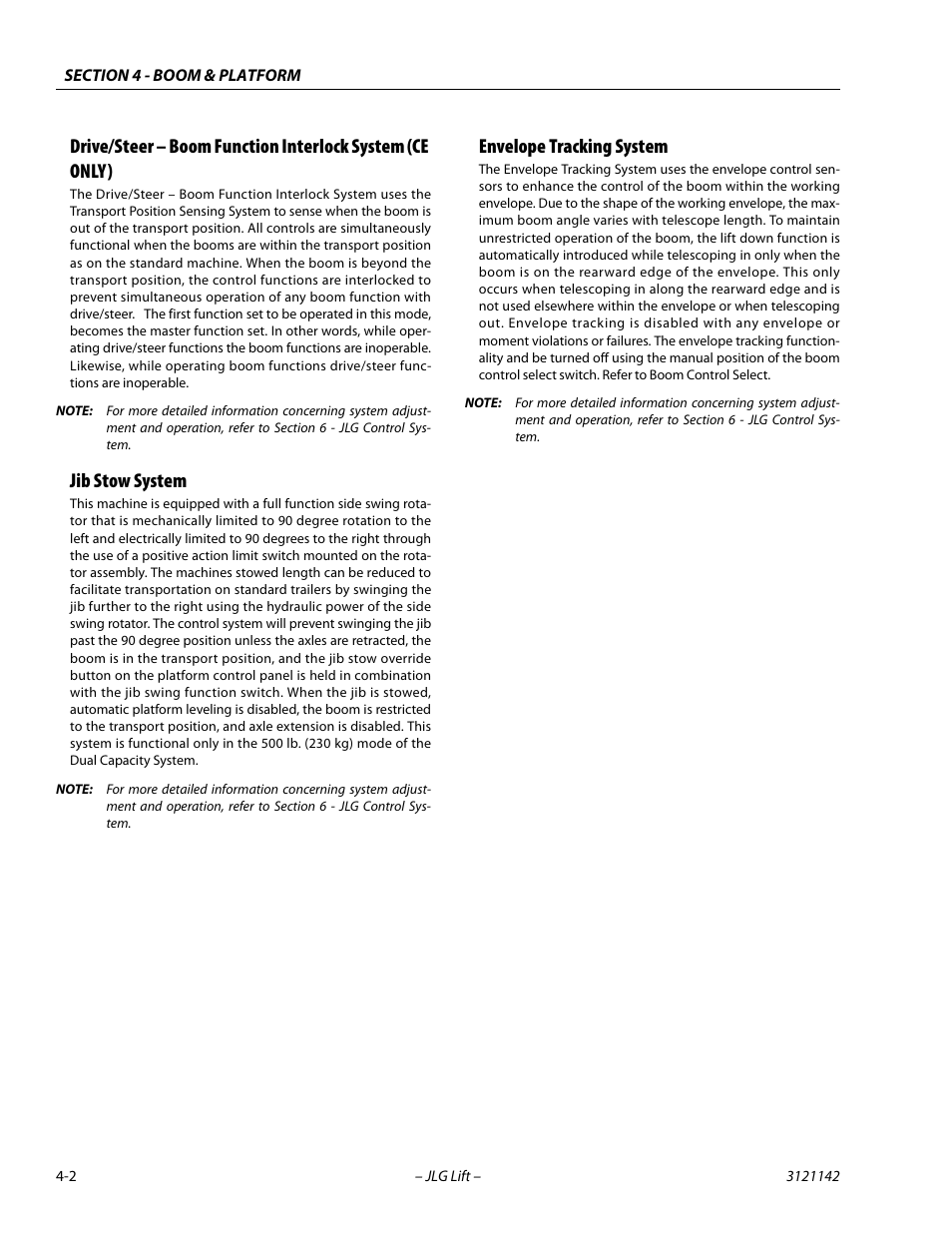 Jib stow system, Envelope tracking system | JLG 1350SJP Service Manual User Manual | Page 236 / 554