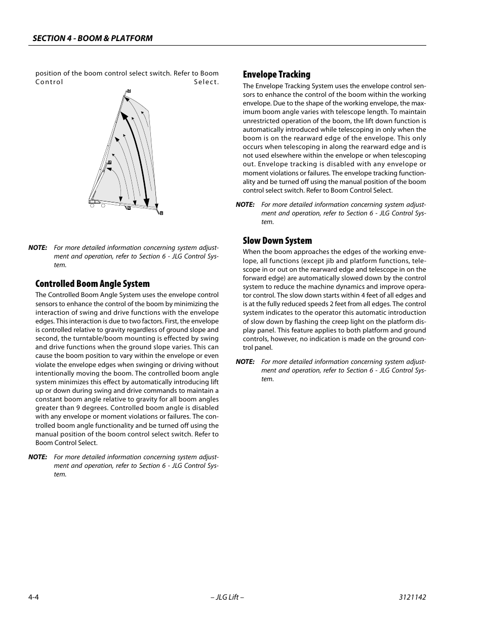 Controlled boom angle system, Envelope tracking, Slow down system | JLG 1350SJP Service Manual User Manual | Page 238 / 554