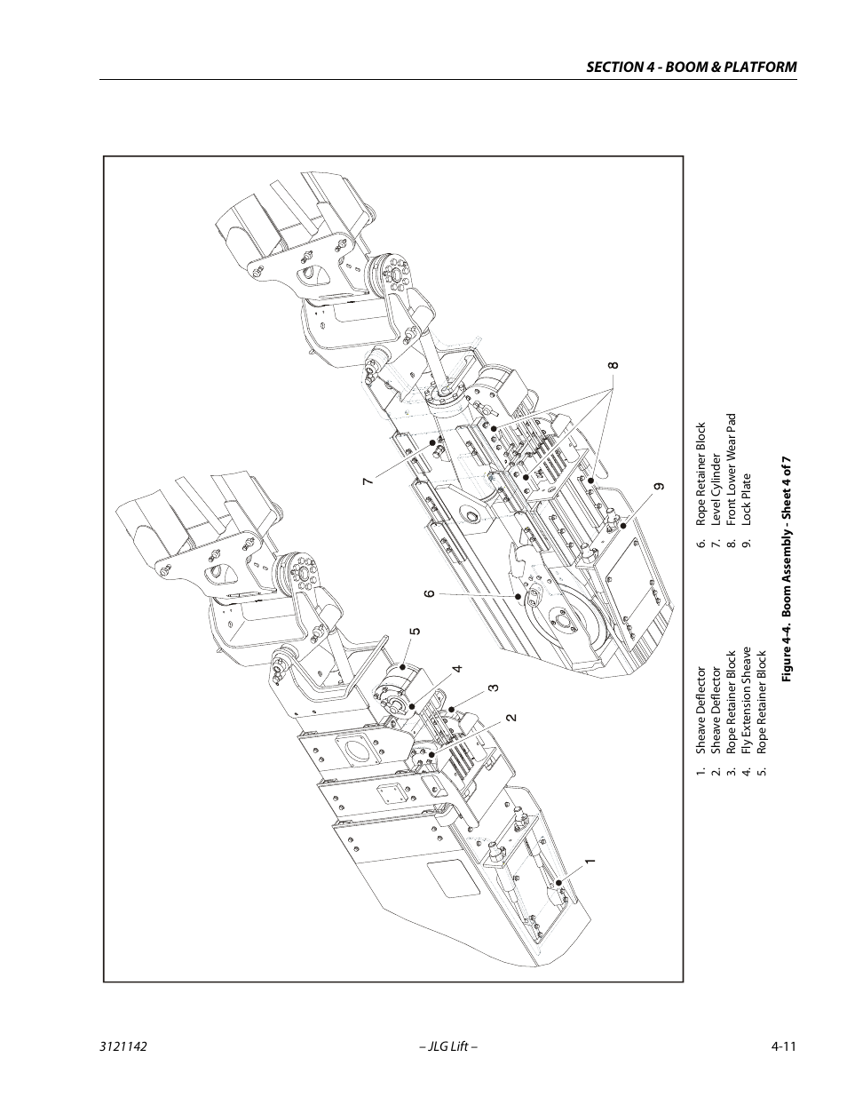 Boom assembly - sheet 4 of 7 -11 | JLG 1350SJP Service Manual User Manual | Page 245 / 554