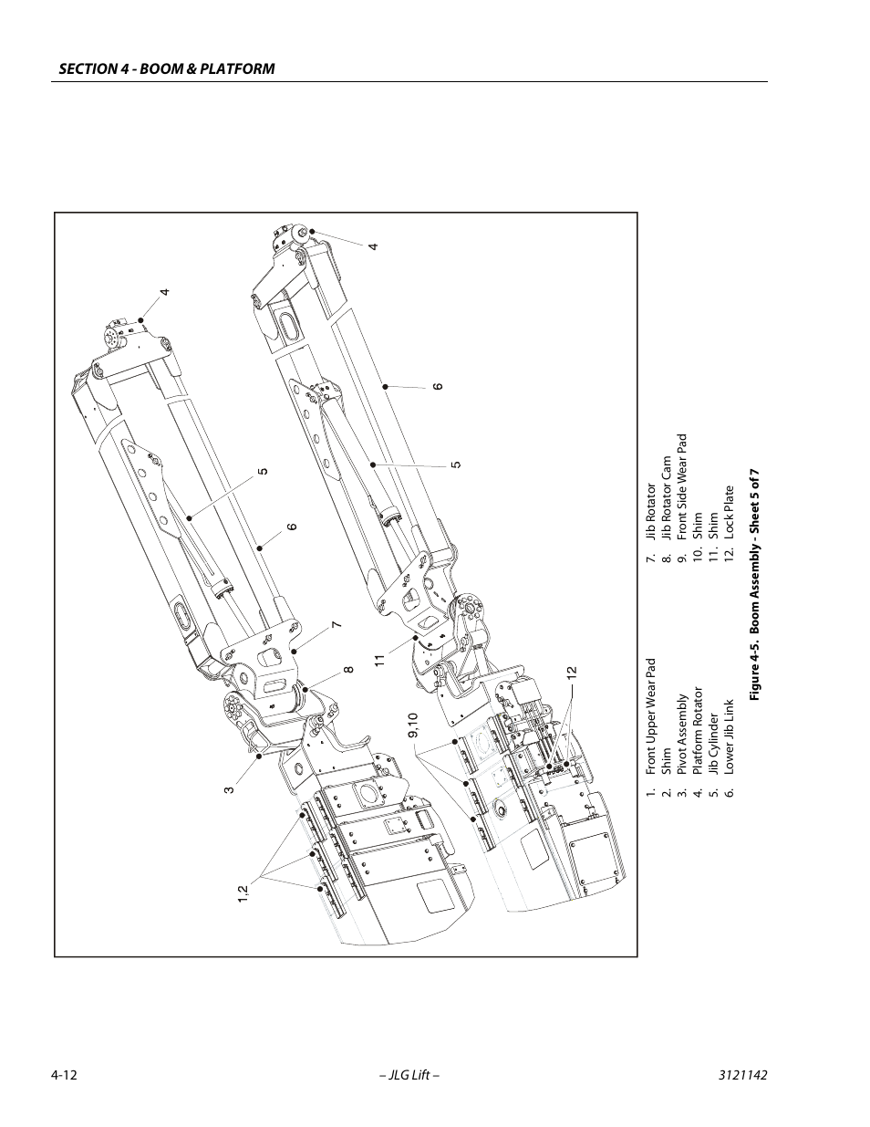 Boom assembly - sheet 5 of 7 -12 | JLG 1350SJP Service Manual User Manual | Page 246 / 554