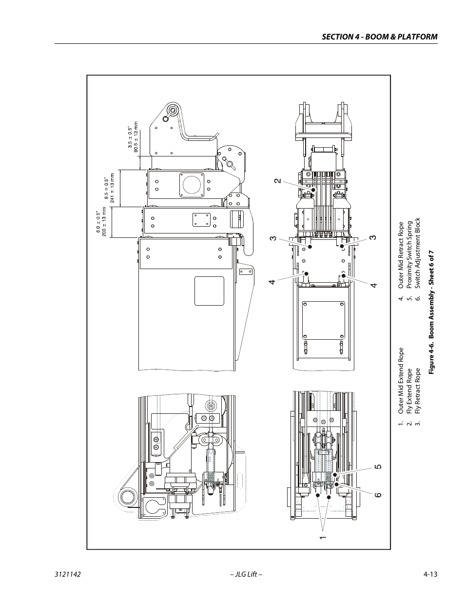 Boom assembly - sheet 6 of 7 -13 | JLG 1350SJP Service Manual User Manual | Page 247 / 554