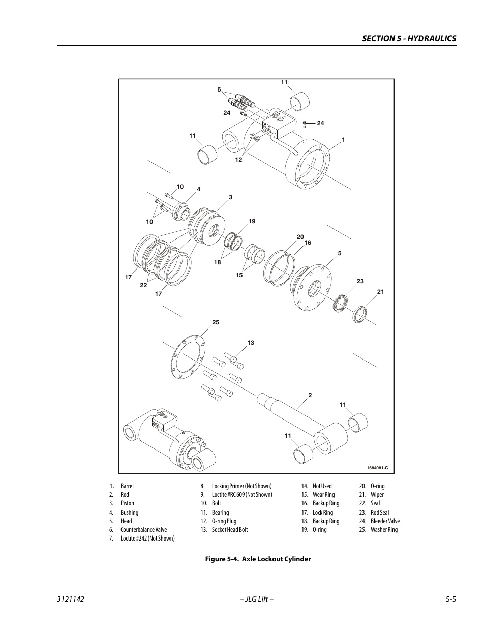 Axle lockout cylinder -5 | JLG 1350SJP Service Manual User Manual | Page 329 / 554