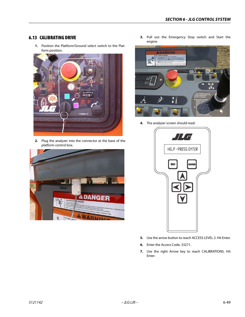 13 calibrating drive, Calibrating drive -49 | JLG 1350SJP Service Manual User Manual | Page 425 / 554