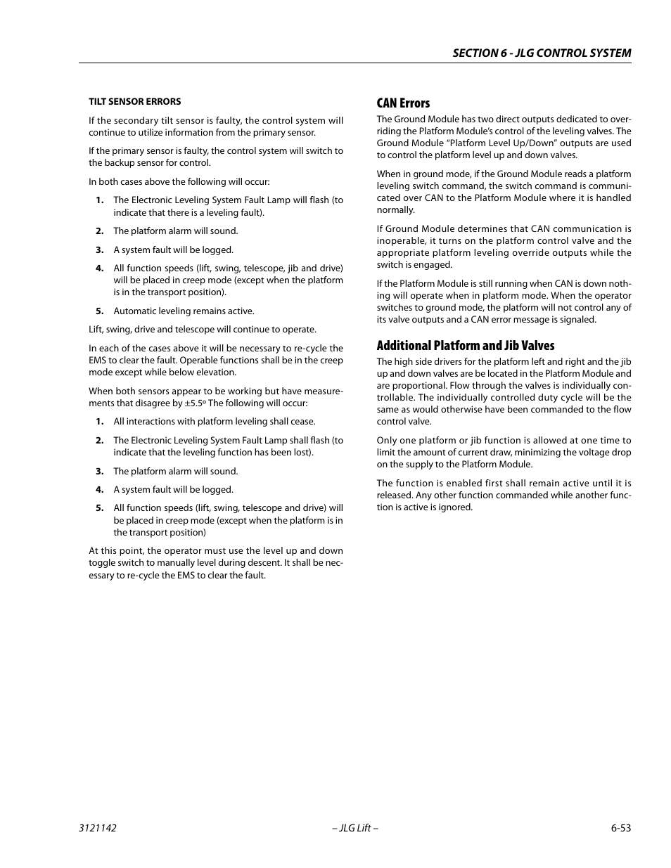 Can errors, Additional platform and jib valves | JLG 1350SJP Service Manual User Manual | Page 429 / 554