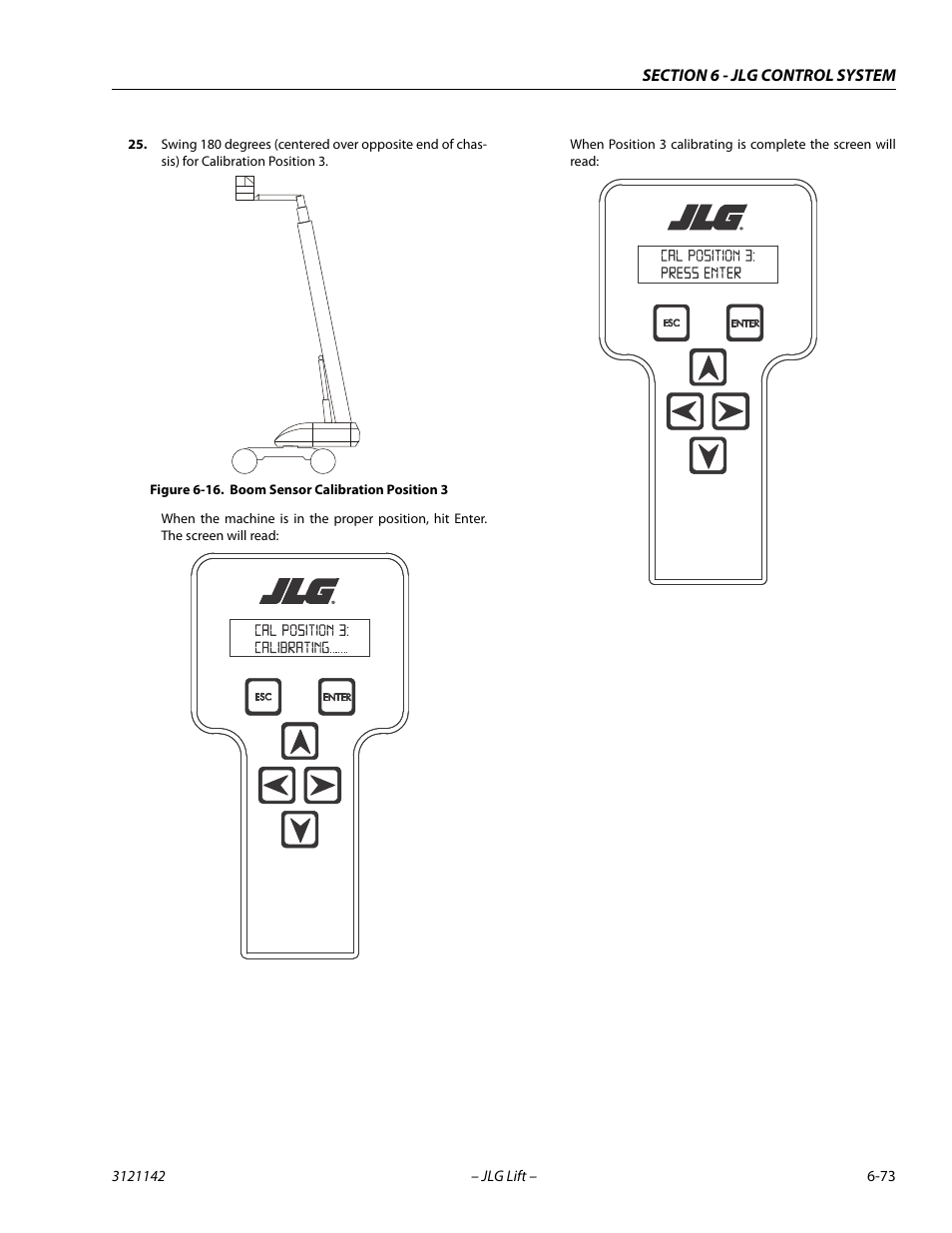 Boom sensor calibration position 3 -73 | JLG 1350SJP Service Manual User Manual | Page 449 / 554