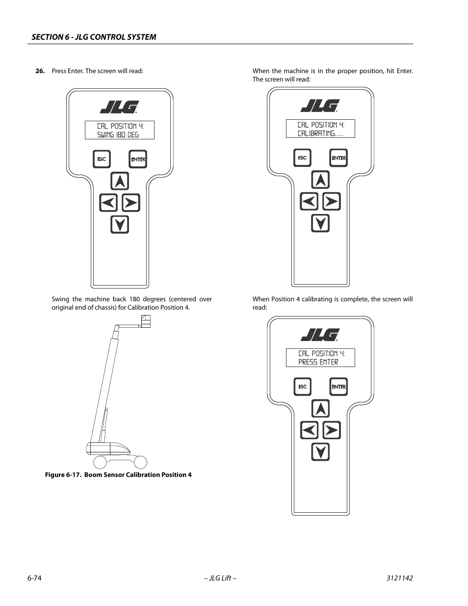Boom sensor calibration position 4 -74 | JLG 1350SJP Service Manual User Manual | Page 450 / 554