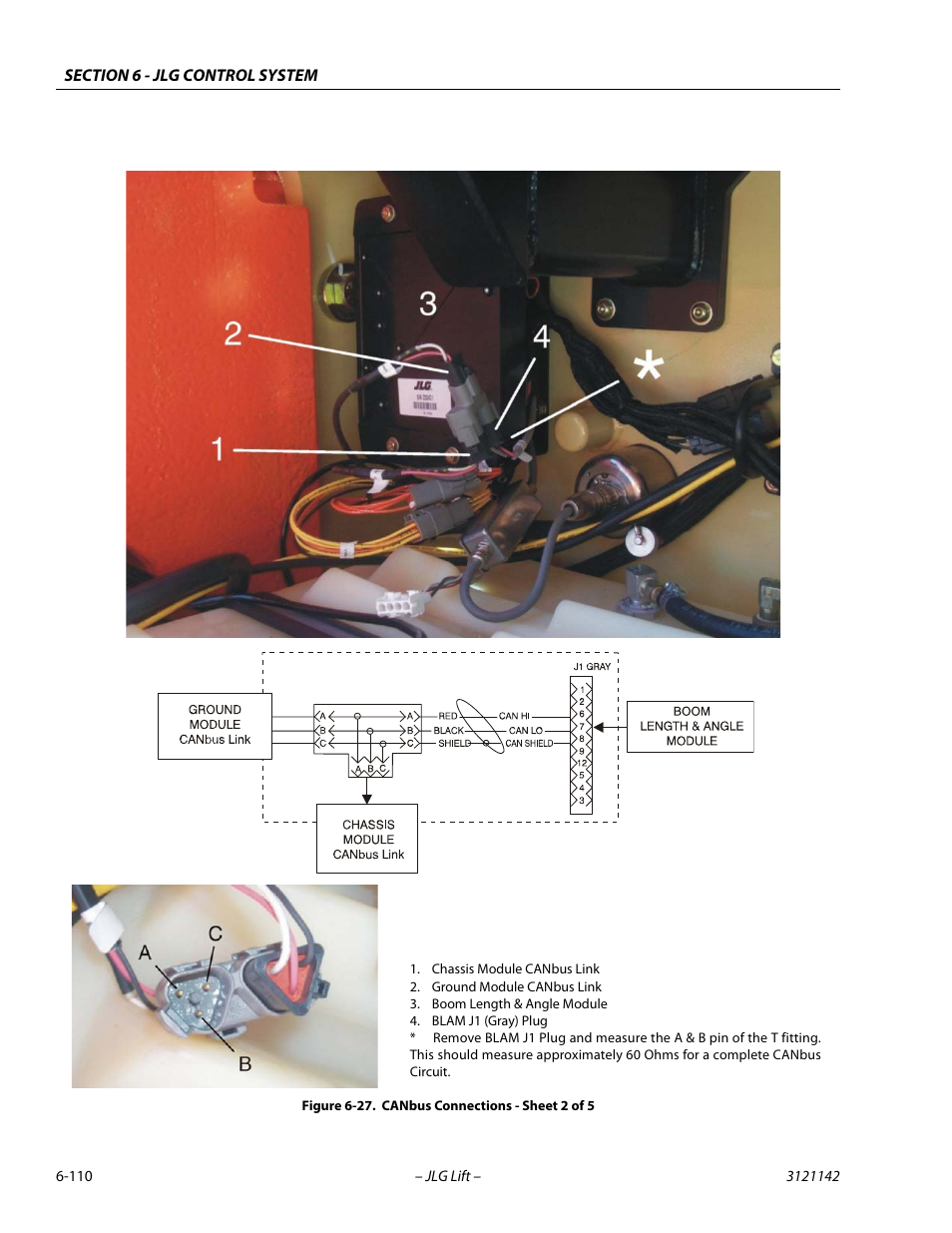 Canbus connections - sheet 2 of 5 -110, Figure 6-27 | JLG 1350SJP Service Manual User Manual | Page 486 / 554