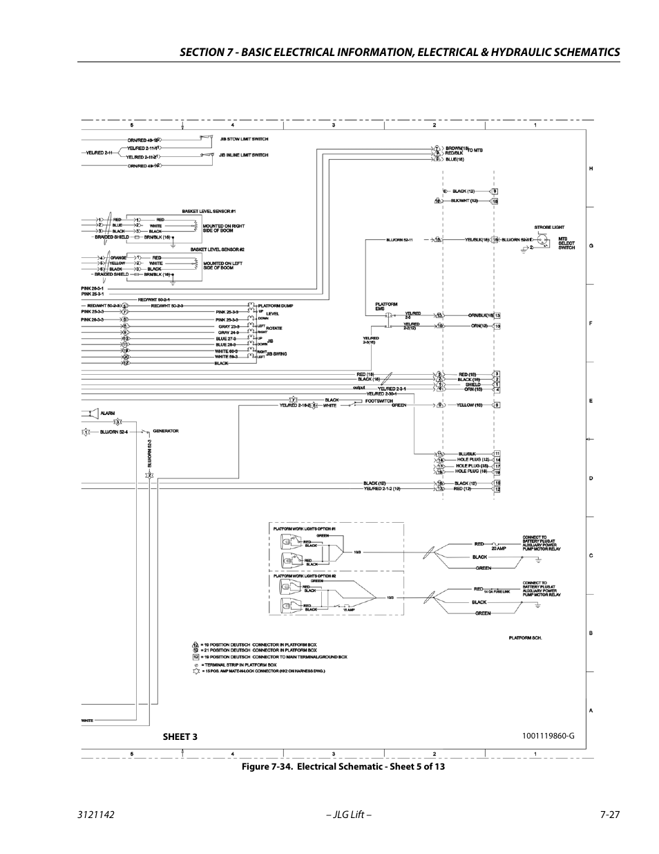 Electrical schematic - sheet 5 of 13 -27 | JLG 1350SJP Service Manual User Manual | Page 535 / 554