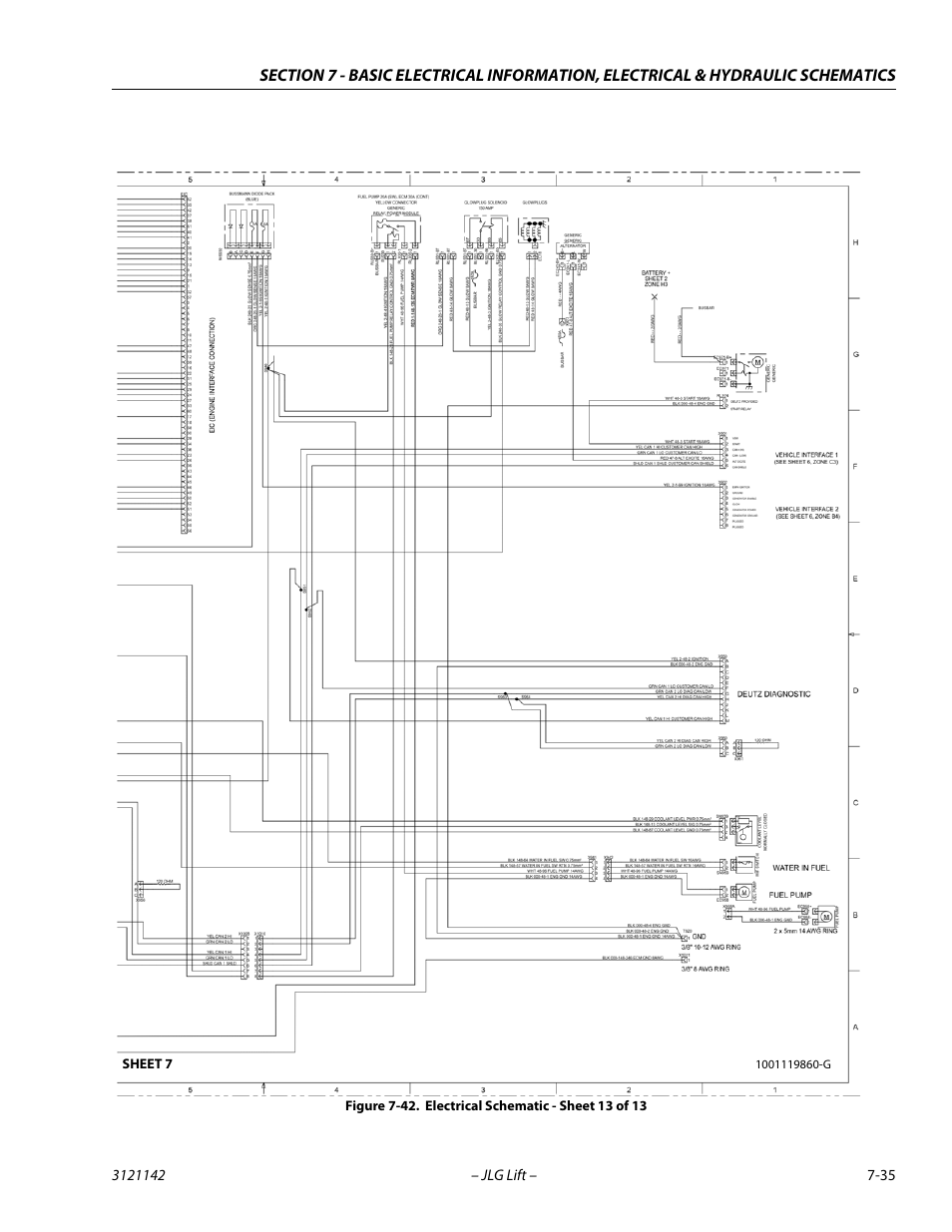 Electrical schematic - sheet 13 of 13 -35 | JLG 1350SJP Service Manual User Manual | Page 543 / 554