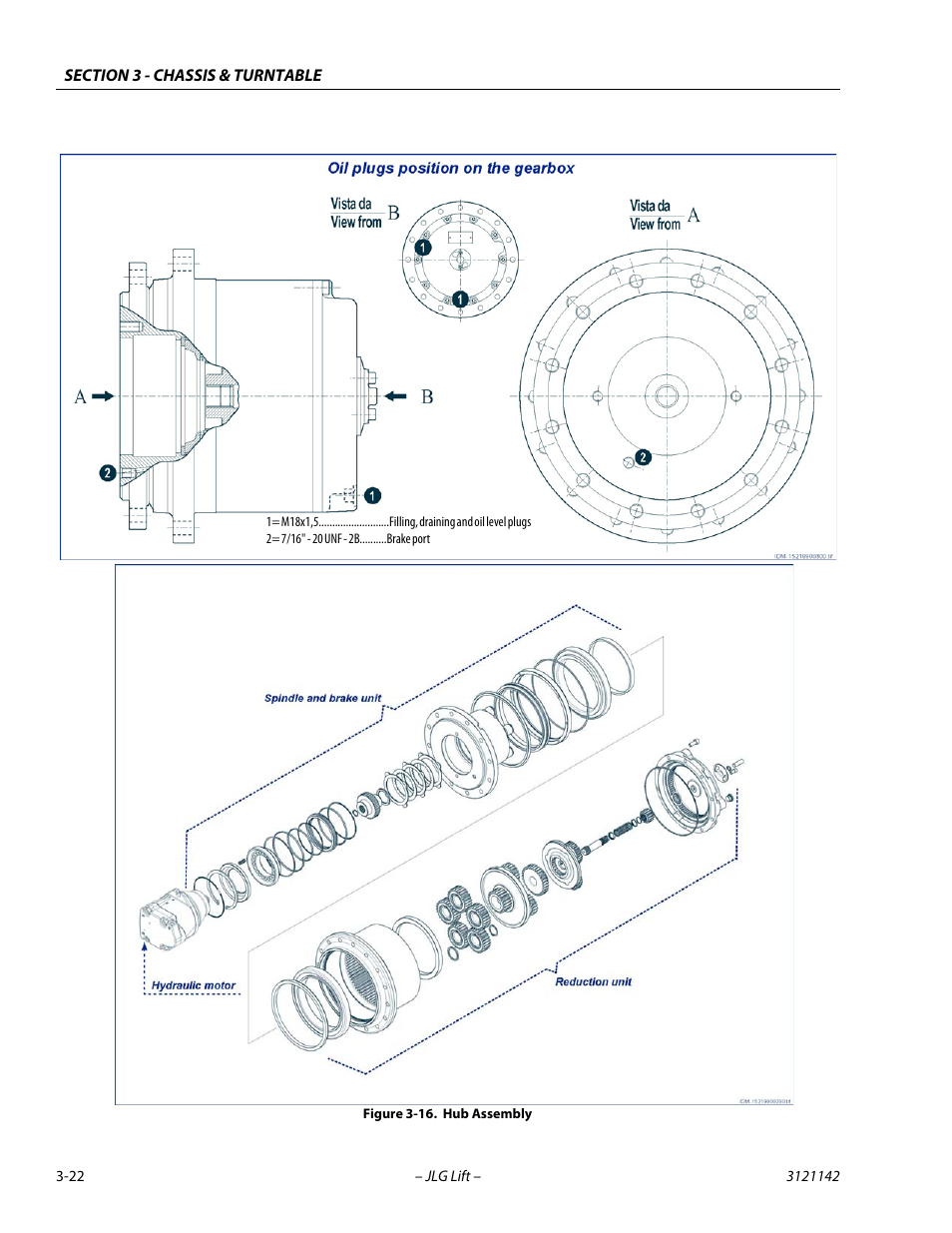 Hub assembly -22 | JLG 1350SJP Service Manual User Manual | Page 68 / 554