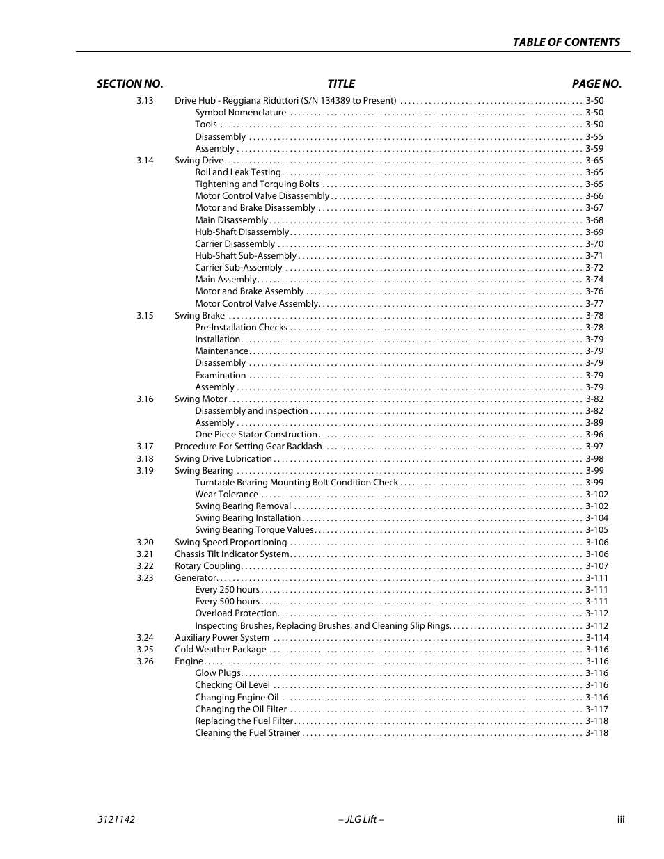 JLG 1350SJP Service Manual User Manual | Page 7 / 554