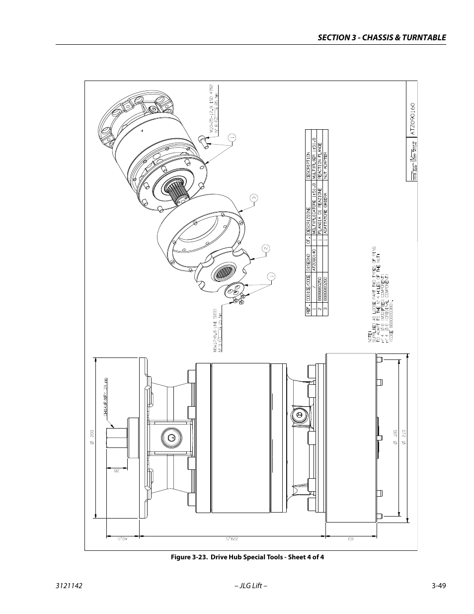 Drive hub special tools - sheet 4 of 4 -49 | JLG 1350SJP Service Manual User Manual | Page 95 / 554