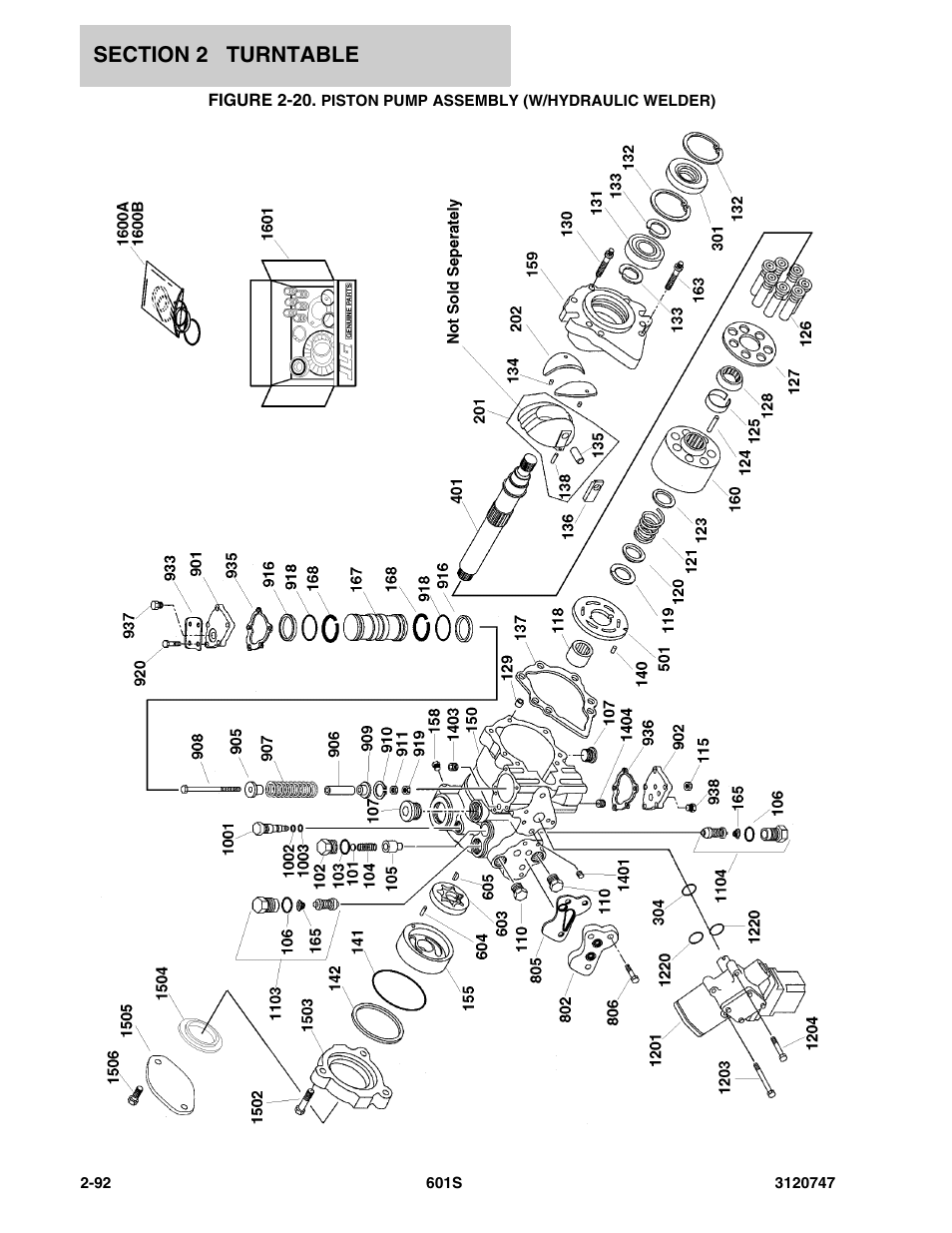 JLG 601S ANSI Parts Manual User Manual | Page 138 / 384