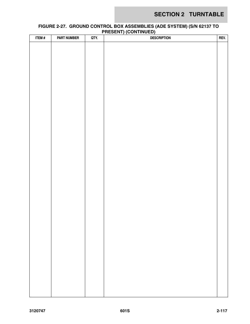 JLG 601S ANSI Parts Manual User Manual | Page 163 / 384