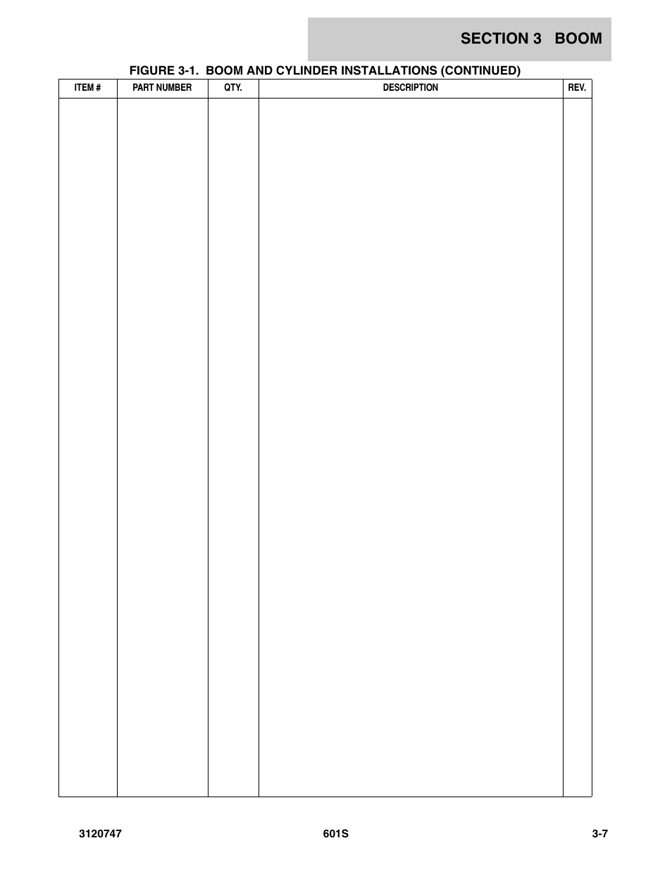 JLG 601S ANSI Parts Manual User Manual | Page 183 / 384