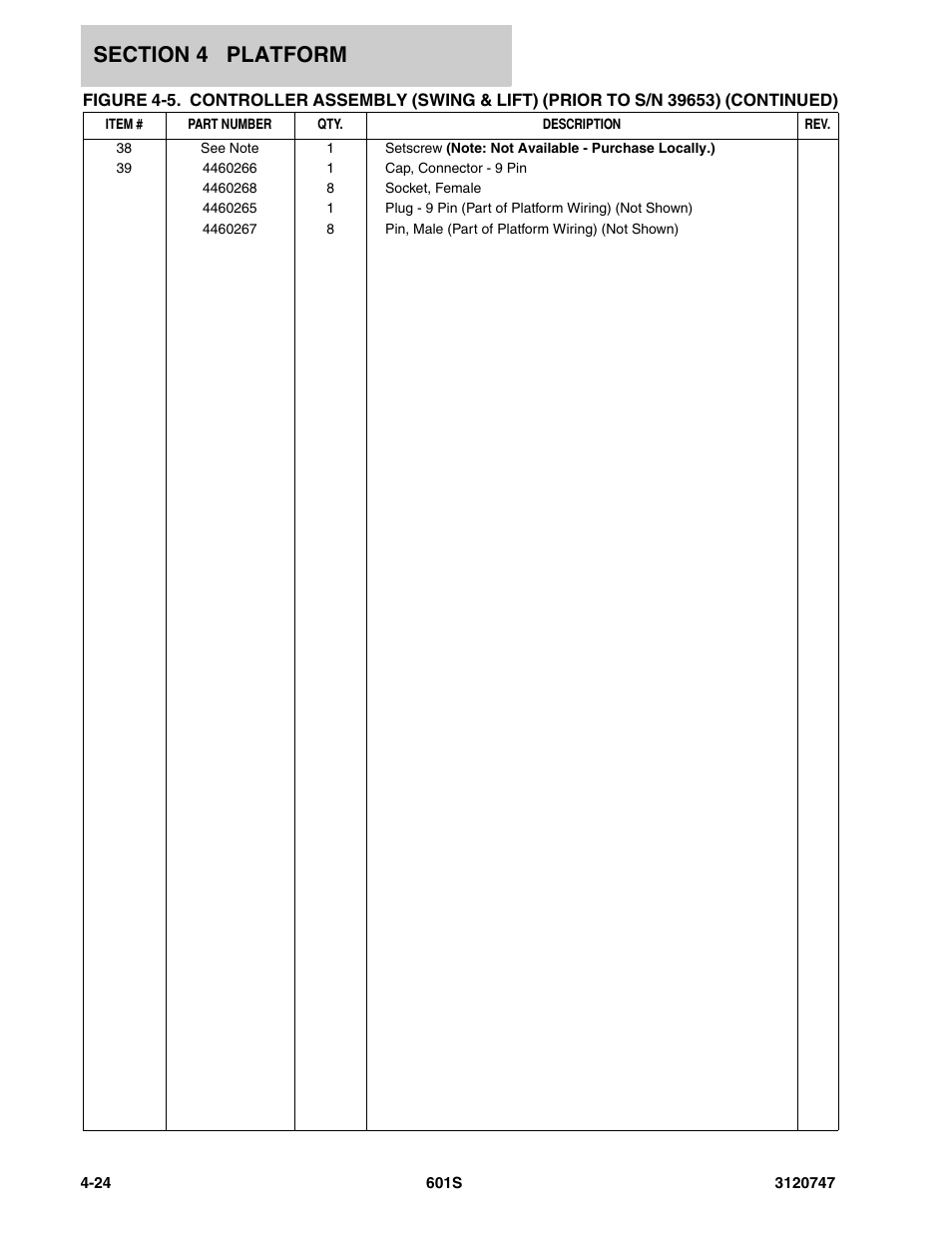 JLG 601S ANSI Parts Manual User Manual | Page 222 / 384