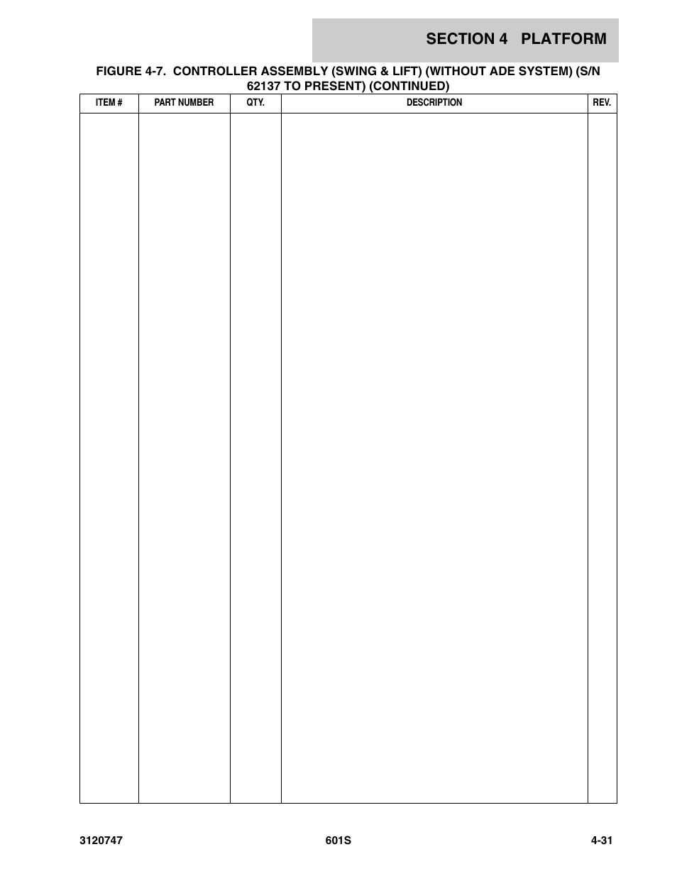 JLG 601S ANSI Parts Manual User Manual | Page 229 / 384