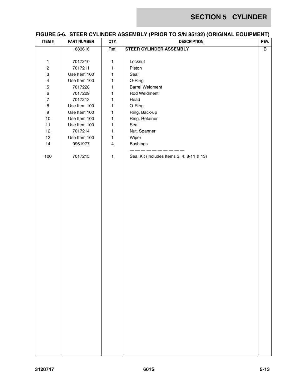 JLG 601S ANSI Parts Manual User Manual | Page 251 / 384