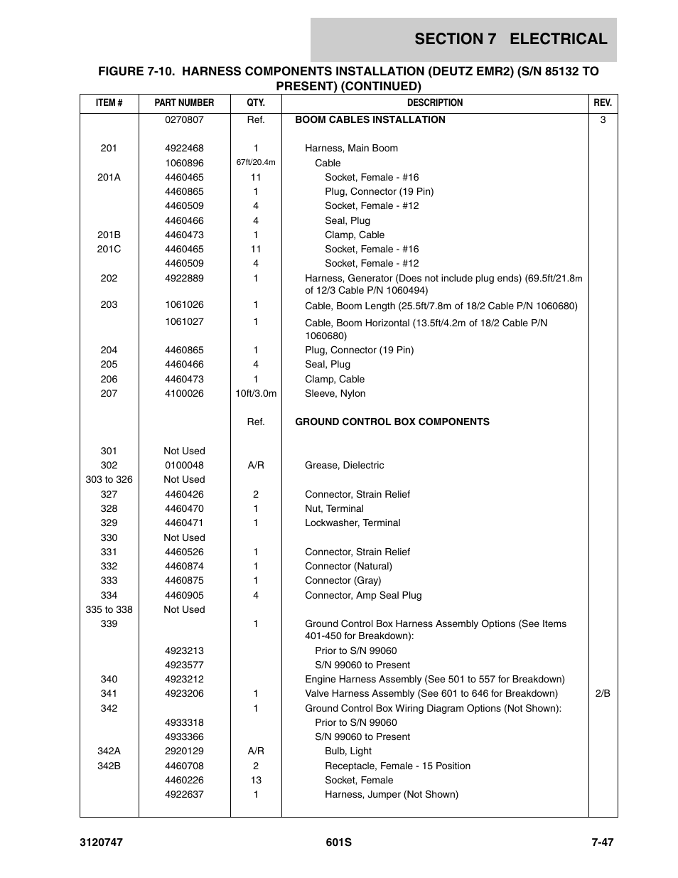 JLG 601S ANSI Parts Manual User Manual | Page 331 / 384