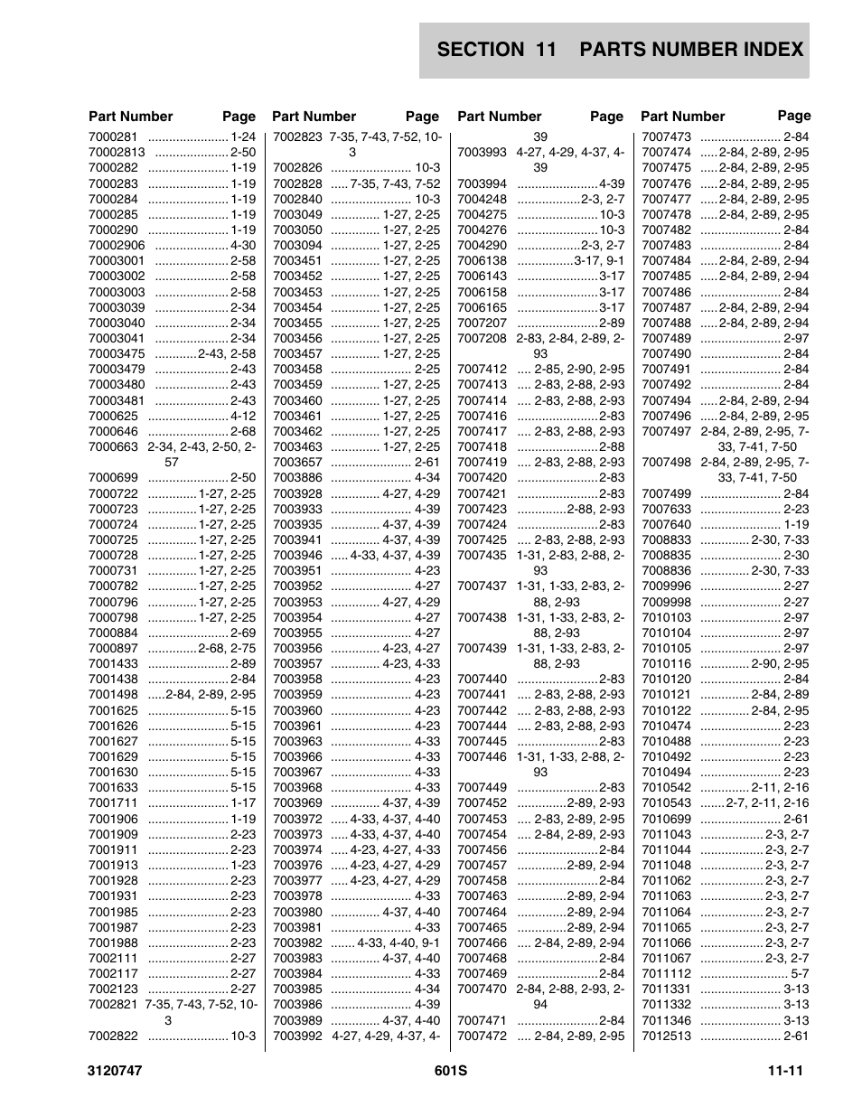 JLG 601S ANSI Parts Manual User Manual | Page 379 / 384