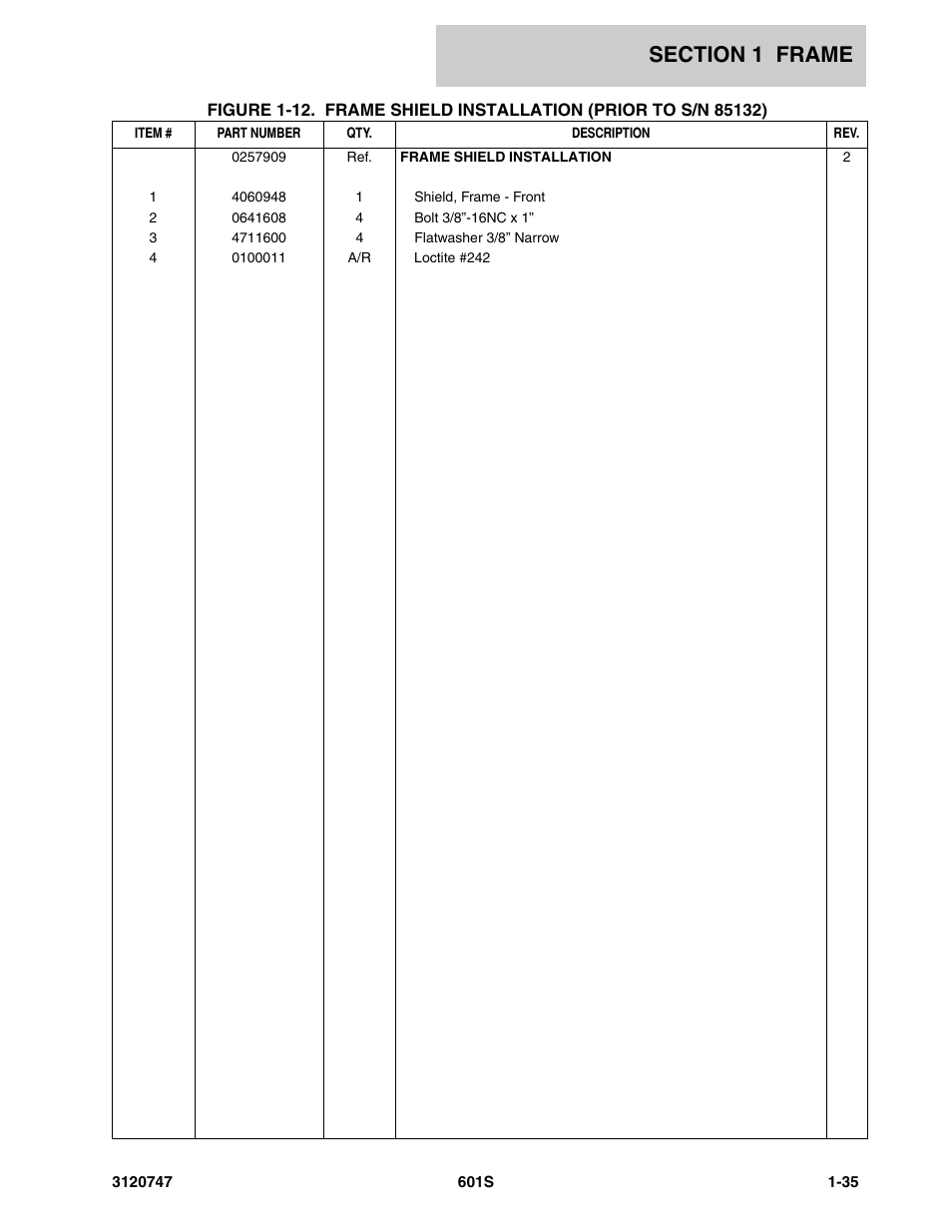 JLG 601S ANSI Parts Manual User Manual | Page 43 / 384