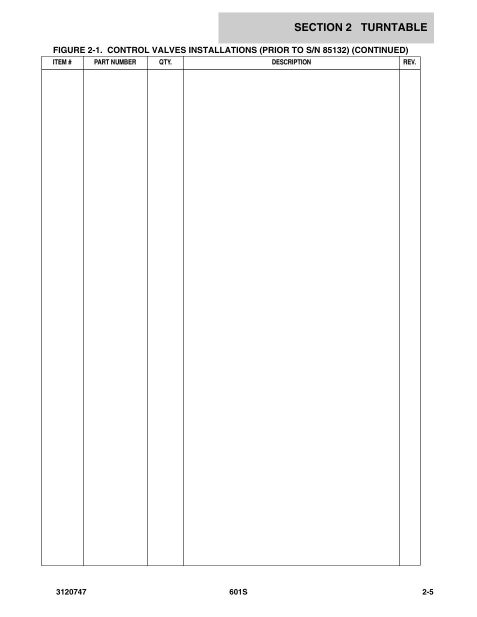 JLG 601S ANSI Parts Manual User Manual | Page 51 / 384