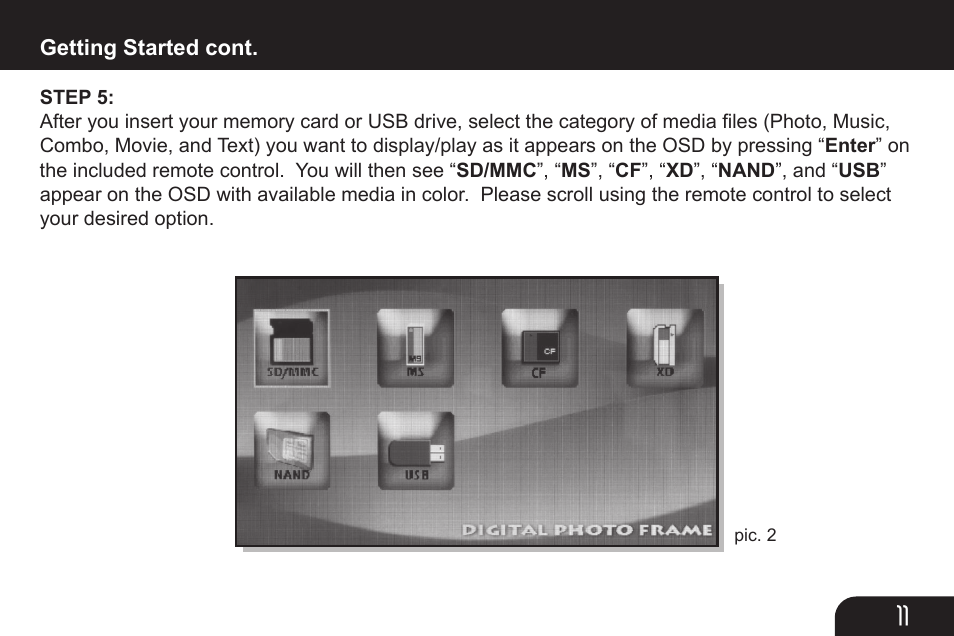 Aluratek ADMPF107 User Manual | Page 11 / 24