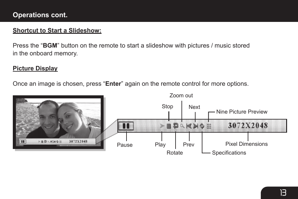 Aluratek ADMPF107 User Manual | Page 13 / 24