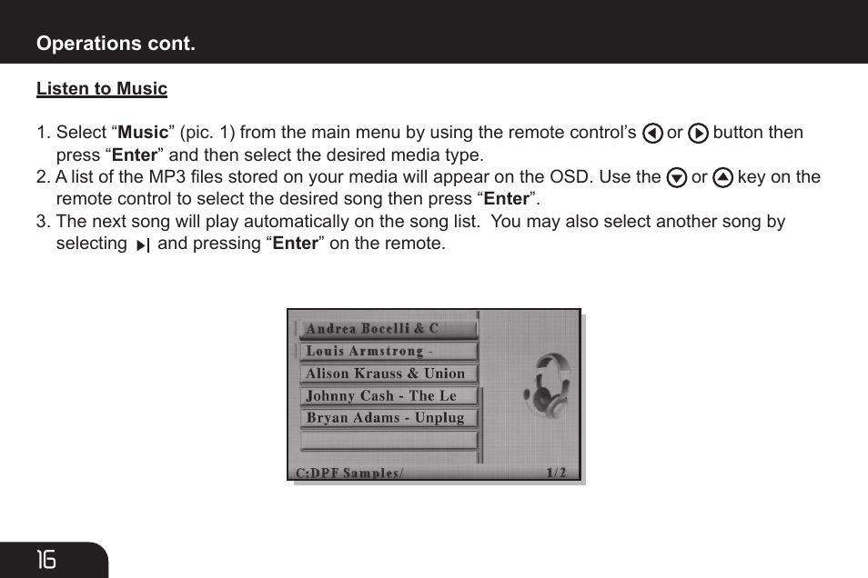 Aluratek ADMPF107 User Manual | Page 16 / 24