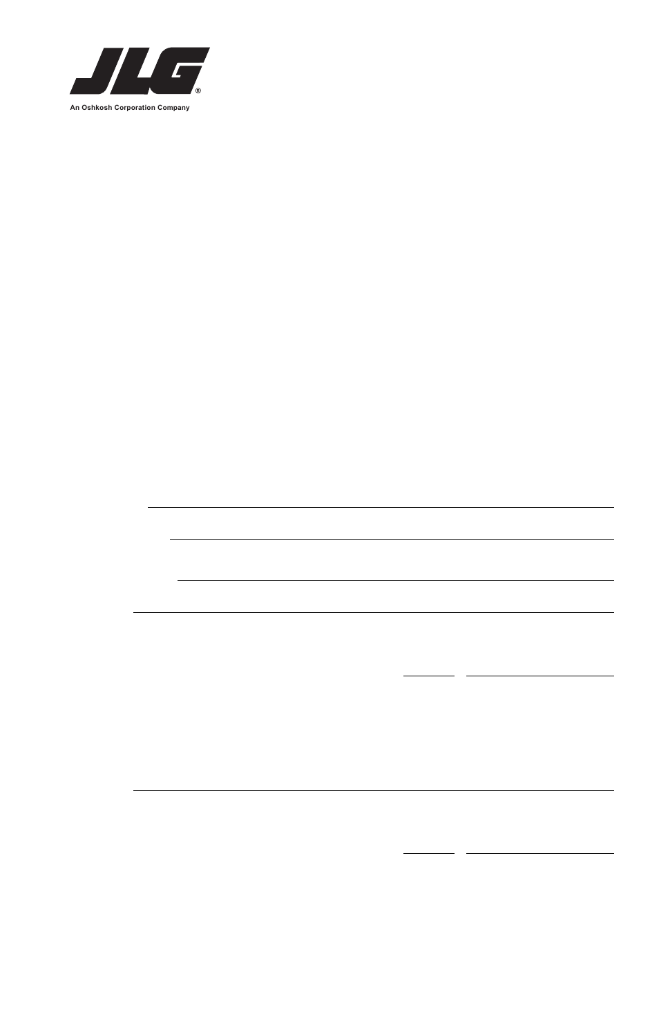 Transfer of ownership | JLG 2505 Operator Manual User Manual | Page 139 / 142