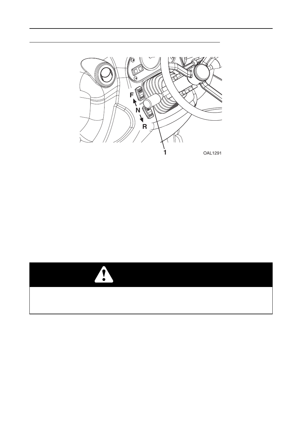 Transmission control lever, Transmission control lever -7, Warning | JLG 2505 Operator Manual User Manual | Page 45 / 142