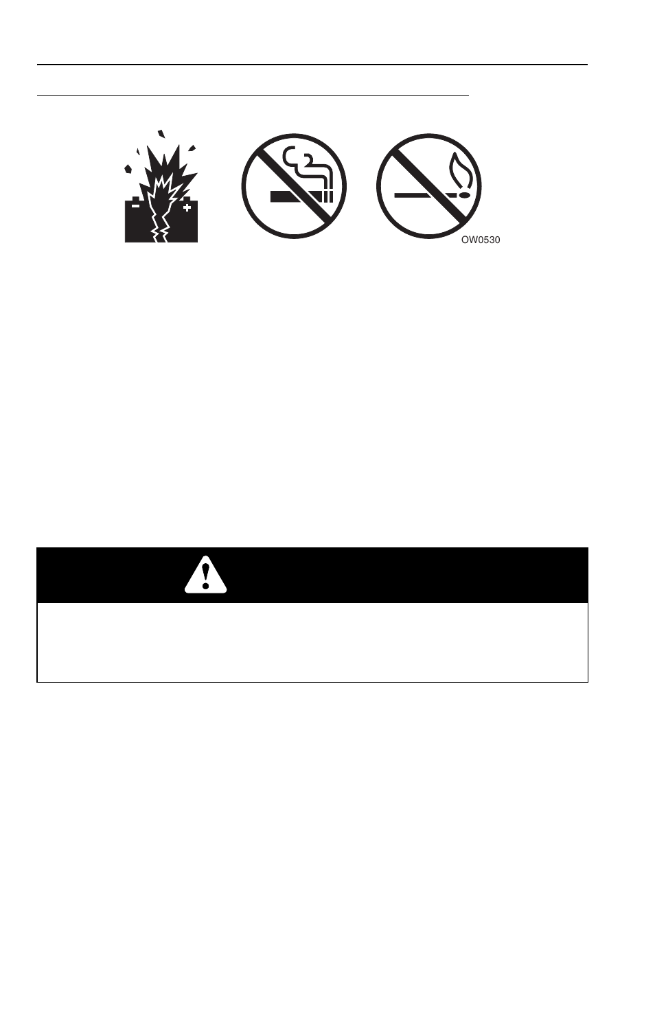 Battery boosted starting, Battery boosted starting -2, Warning | JLG 2505 Operator Manual User Manual | Page 62 / 142