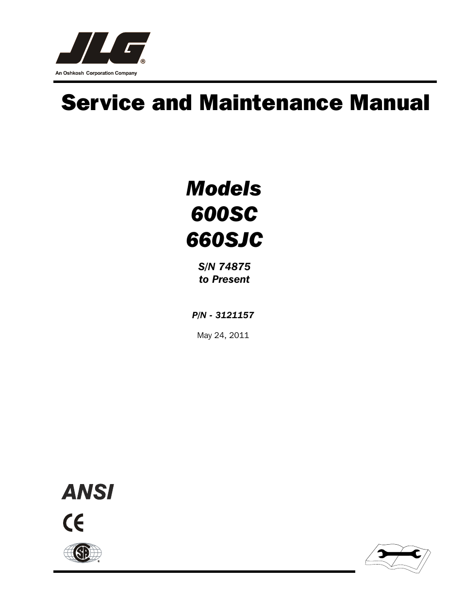 JLG 600SC_660SJC Service Manual User Manual | 406 pages