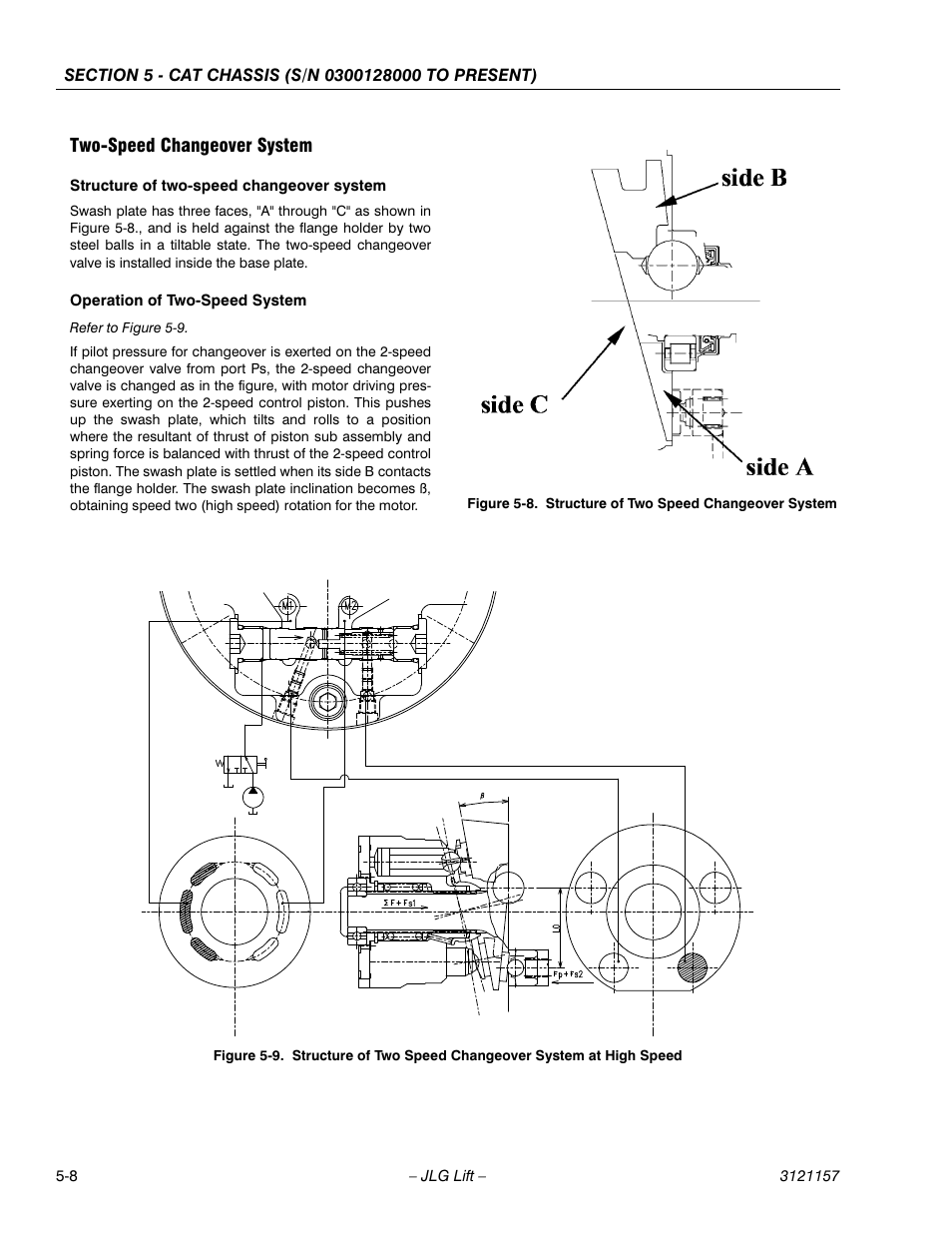 Two-speed changeover system, Two-speed changeover system -8, Structure of two speed changeover system -8 | JLG 600SC_660SJC Service Manual User Manual | Page 100 / 406