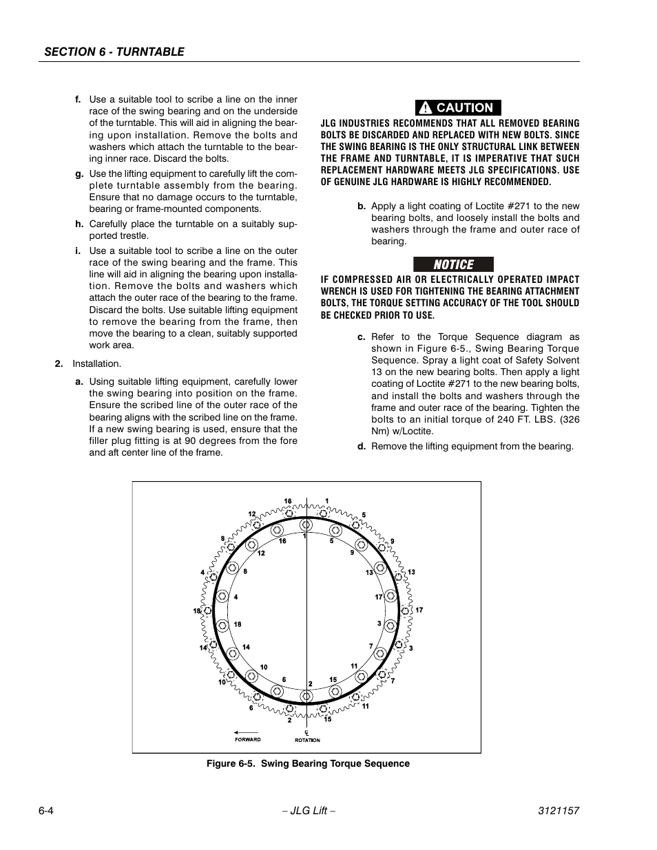 Swing bearing torque sequence -4 | JLG 600SC_660SJC Service Manual User Manual | Page 150 / 406