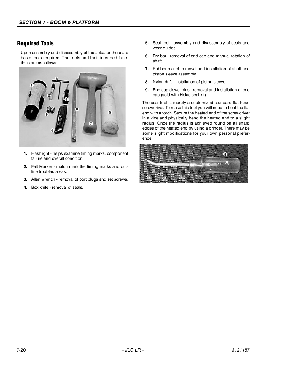 Required tools, Required tools -20 | JLG 600SC_660SJC Service Manual User Manual | Page 246 / 406