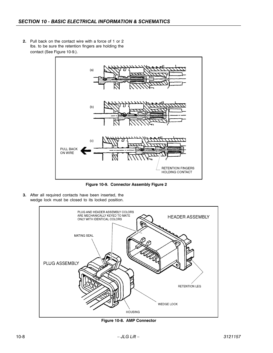 Amp connector -8, Connector assembly figure 2 -8 | JLG 600SC_660SJC Service Manual User Manual | Page 372 / 406