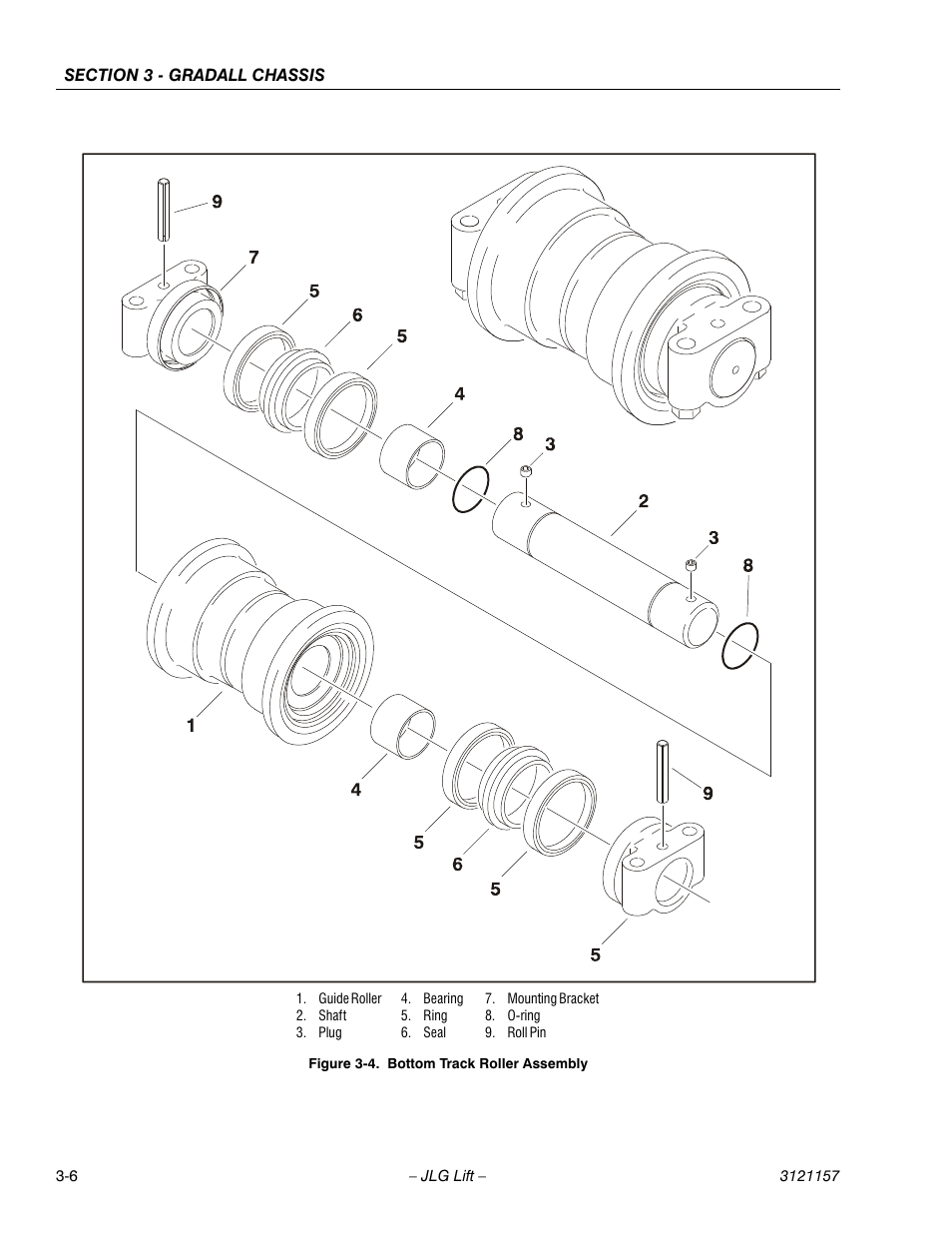 Bottom track roller assembly -6 | JLG 600SC_660SJC Service Manual User Manual | Page 50 / 406