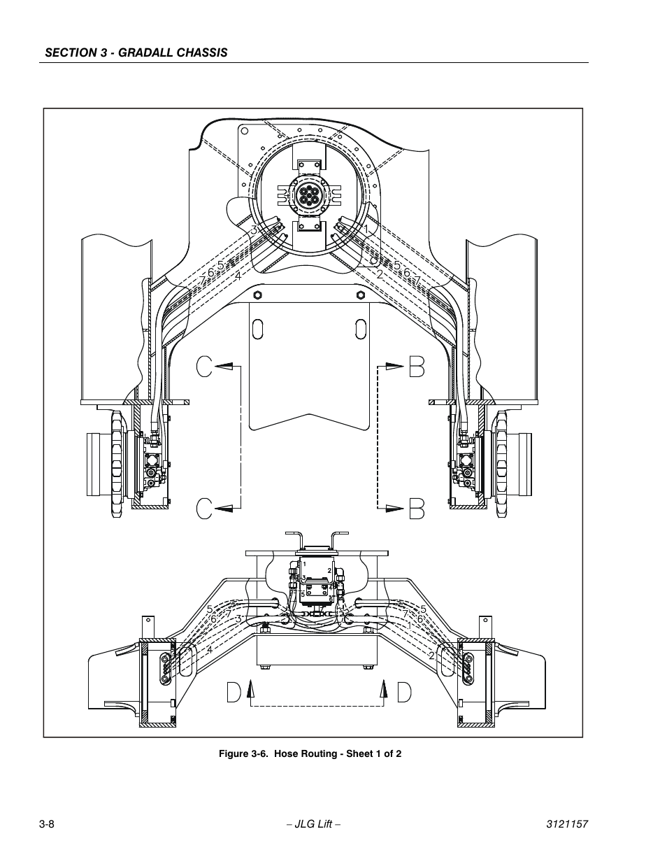 Hose routing - sheet 1 of 2 -8 | JLG 600SC_660SJC Service Manual User Manual | Page 52 / 406