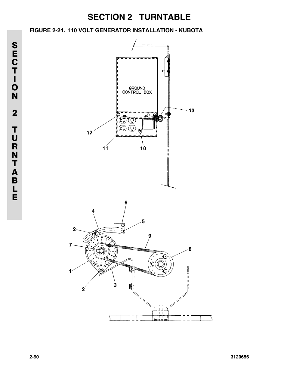 110 volt generator installation - kubota -88 | JLG 60HA ANSI Parts Manual User Manual | Page 162 / 352