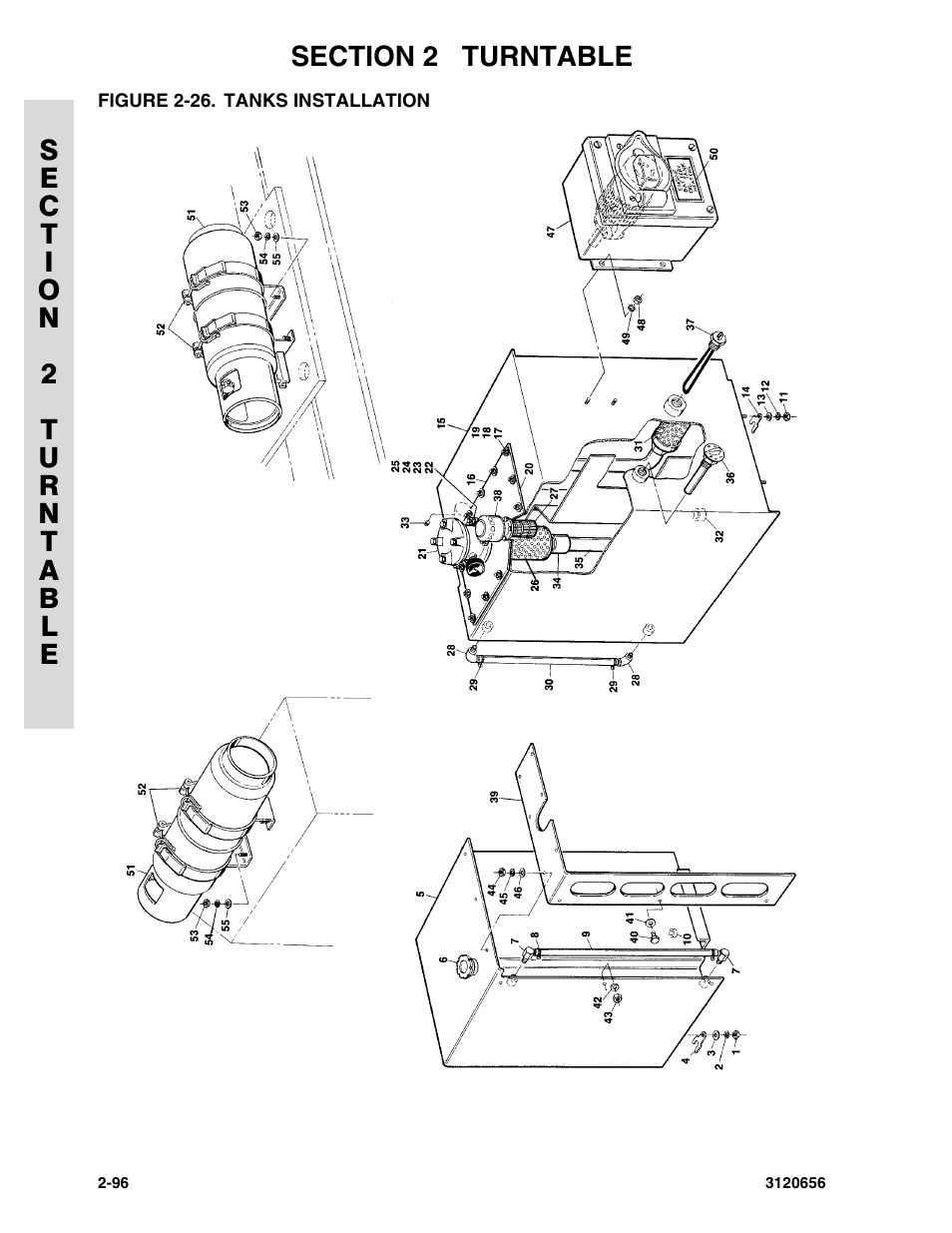Figure 2-26. tanks installation, Tanks installation -96 | JLG 60HA ANSI Parts Manual User Manual | Page 168 / 352