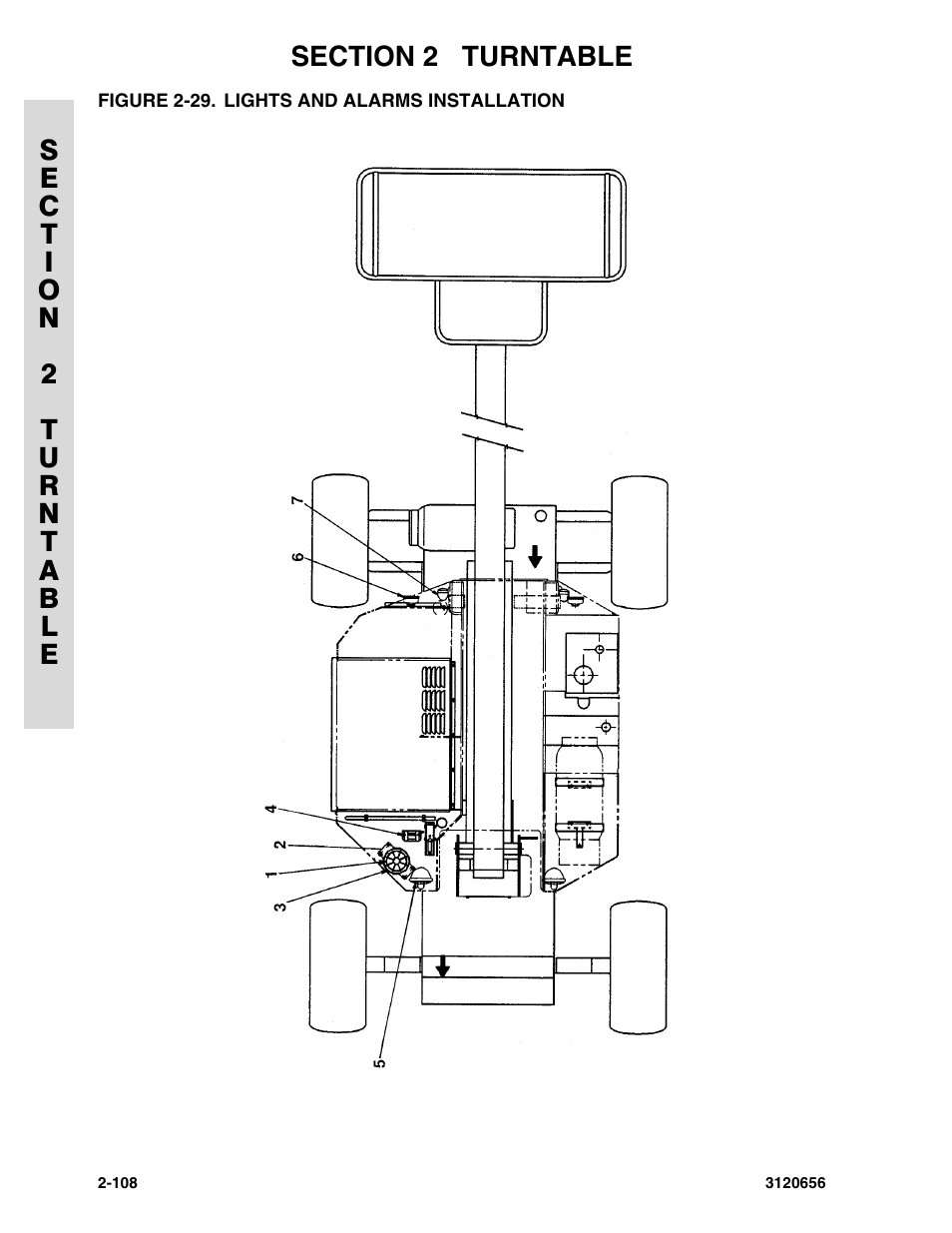 Figure 2-29. lights and alarms installation, Lights and alarms installation -108 | JLG 60HA ANSI Parts Manual User Manual | Page 180 / 352
