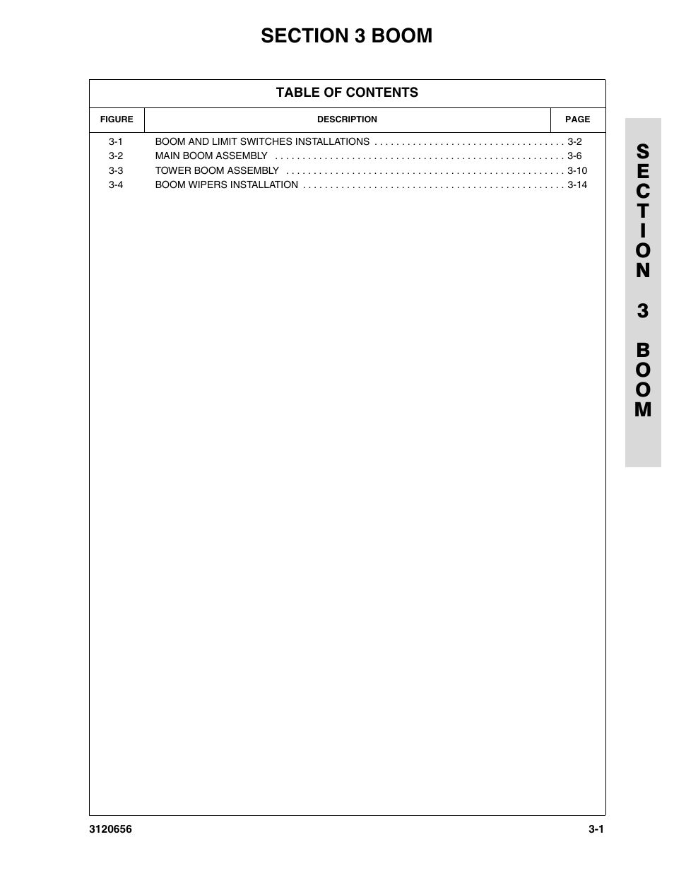 Section 3 boom, Section 3 - boom -1 | JLG 60HA ANSI Parts Manual User Manual | Page 195 / 352