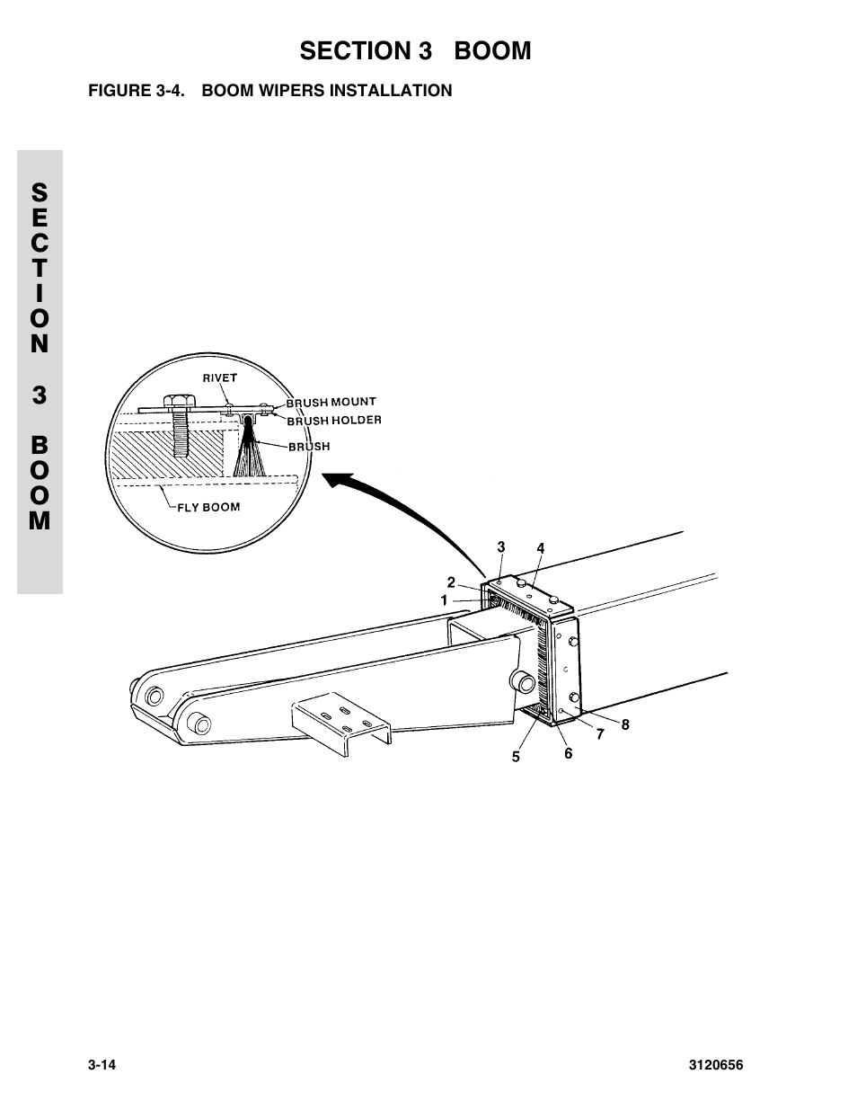 Figure 3-4. boom wipers installation | JLG 60HA ANSI Parts Manual User Manual | Page 208 / 352