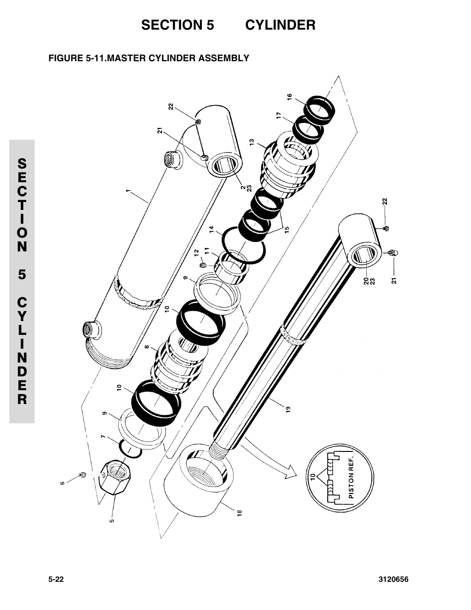 Figure 5-11. master cylinder assembly | JLG 60HA ANSI Parts Manual User Manual | Page 264 / 352