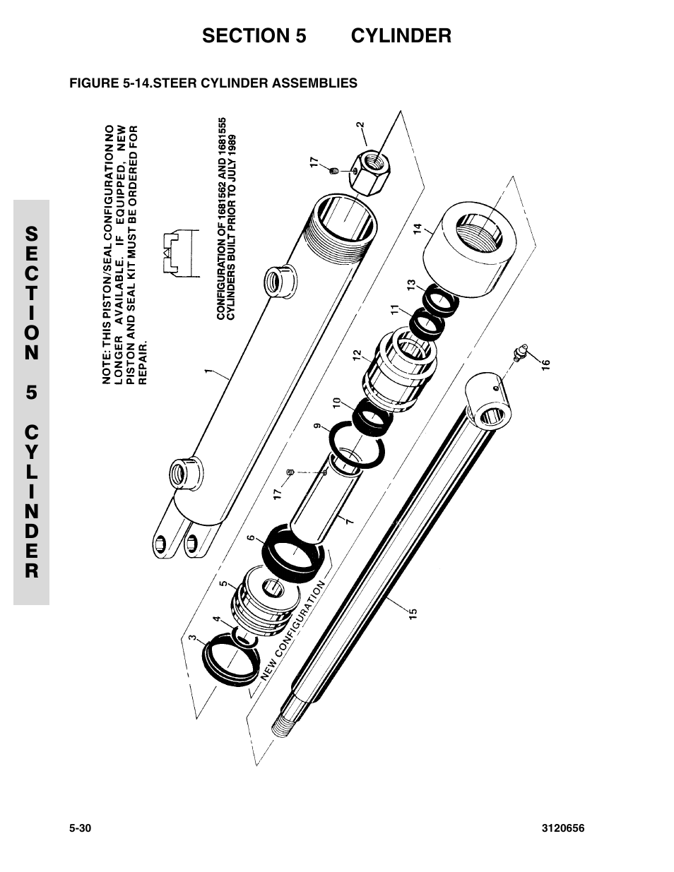 Figure 5-14. steer cylinder assemblies | JLG 60HA ANSI Parts Manual User Manual | Page 272 / 352